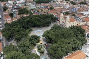 Picture taken with drone of the Nossa Senhora da Penha Mother Church - Se Square - Crato city - Ceara state (CE) - Brazil