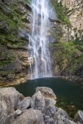 View of Label Waterfall (187m) - Chapada dos Veadeiros National Park  - Sao Joao DAliança city - Goias state (GO) - Brazil
