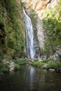 Tourists - Segredo Waterfall - Chapada dos Veadeiros National Park  - Alto Paraiso de Goias city - Goias state (GO) - Brazil