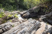 Rock formation in the area of Simao Correia Waterfall - Chapada dos Veadeiros National Park - Alto Paraiso de Goias city - Goias state (GO) - Brazil