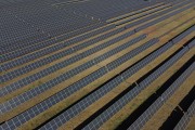 Picture taken with drone of the Photovoltaic Plates at the Pereira Barreto Solar Power Plant - The largest solar energy complex in the State of Sao Paulo - Pereira Barreto city - Sao Paulo state (SP) - Brazil