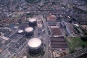 Aerial view of Former Gasometer of the Rio de Janeiro State Gas Company (CEG) - Rio de Janeiro city - Rio de Janeiro state (RJ) - Brazil