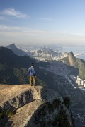 Young observing the landscape from Rock of Gavea - Rio de Janeiro city - Rio de Janeiro state (RJ) - Brazil