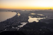 View of the dawn - Barra da Tijuca neighborhood from Rock of Gavea  - Rio de Janeiro city - Rio de Janeiro state (RJ) - Brazil