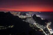 View of Sao Conrado and Two Brothers Mountain from Rock of Gavea at dawn - Rio de Janeiro city - Rio de Janeiro state (RJ) - Brazil