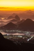 View of Rodrigo de Freitas Lagoon from Rock of Gavea at dawn - Rio de Janeiro city - Rio de Janeiro state (RJ) - Brazil
