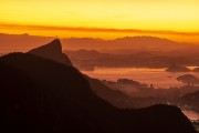 View of Tijuca National Park Mountains from Pedra da Gavea at dawn - Rio de Janeiro city - Rio de Janeiro state (RJ) - Brazil