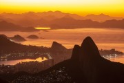 View of Two Brothers Mountain from Rock of Gavea at dawn - Rio de Janeiro city - Rio de Janeiro state (RJ) - Brazil