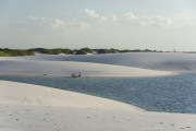 Lagoon and dunes - Lencois Maranhenses National Park  - Santo Amaro do Maranhao city - Maranhao state (MA) - Brazil