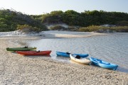 Kayaks near the lagoon - Lencois Maranhenses National Park  - Santo Amaro do Maranhao city - Maranhao state (MA) - Brazil