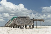 Fishermans hut in the dunes of Lençois Maranhenses National Park - Santo Amaro do Maranhao city - Maranhao state (MA) - Brazil