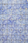 Detail of tiles on the facade of historic house - historic center of the Sao Luis city  - Sao Luis city - Maranhao state (MA) - Brazil