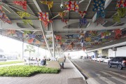 Entrance of Sao Luis International Airport with June party decoration - Sao Luis city - Maranhao state (MA) - Brazil