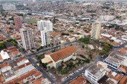 Picture taken with drone of the city of Olimpia with the Mother Church of Sao Joao Batista in the center - Olimpia city - Sao Paulo state (SP) - Brazil