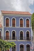 Facade of historic house - historic center of the Sao Luis city  - Sao Luis city - Maranhao state (MA) - Brazil