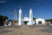 facade of Church of Our Lady of the Conception - Cajueiro da Praia city - Piaui state (PI) - Brazil