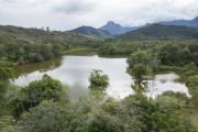 Picture taken with drone of the lake - Guapiacu Ecological Reserve - Cachoeiras de Macacu city - Rio de Janeiro state (RJ) - Brazil