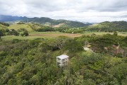 Picture taken with drone of bird watching tower - Guapiacu Ecological Reserve - Cachoeiras de Macacu city - Rio de Janeiro state (RJ) - Brazil