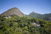 View of a house in the middle of the forest with Corcovado Mountain in the background - Rio de Janeiro city - Rio de Janeiro state (RJ) - Brazil
