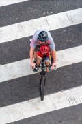 Man (cyclist) transporting child on bicycle - Francisco Otaviano street - Rio de Janeiro city - Rio de Janeiro state (RJ) - Brazil