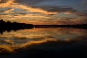 Cuiaba River at sunset - Encontro da Aguas State Park - Pocone city - Mato Grosso state (MT) - Brazil