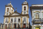 Facade of the Cathedral Basilica of the Nossa Senhora do Pilar (1721) - also known as Matriz Church of Nossa Senhora do Pilar  - Sao Joao del Rei city - Minas Gerais state (MG) - Brazil