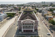 Picture taken with drone of the Amazon Theatre (1896) - Manaus city - Amazonas state (AM) - Brazil