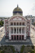 Picture taken with drone of the Amazon Theatre (1896) - Manaus city - Amazonas state (AM) - Brazil
