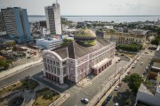 Picture taken with drone of the Amazon Theatre (1896) - Manaus city - Amazonas state (AM) - Brazil