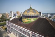 Picture taken with drone of the Amazon Theatre (1896) - Manaus city - Amazonas state (AM) - Brazil