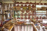 Local indigenous handicrafts for sale in small riverine community - Anavilhanas National Park - Manaus city - Amazonas state (AM) - Brazil