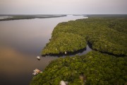 Picture taken with drone of the Anavilhanas National Park  - Manaus city - Amazonas state (AM) - Brazil