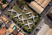 Picture taken with drone of the planes at Eduardo Andre Matarazzo Museum, also known as the Bebedouro Museum - Bebedouro city - Sao Paulo state (SP) - Brazil