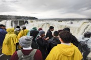 Tourists near the waterfalls in Iguaçu National Park - Foz do Iguacu city - Parana state (PR) - Brazil