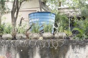 House detail with water tank on top - Rio de Janeiro city - Rio de Janeiro state (RJ) - Brazil