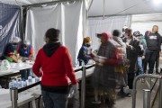 Operation Low Temperatures Tent - distribution of blankets and food to homeless people during cold front - Sao Paulo city - Sao Paulo state (SP) - Brazil
