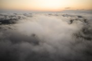 Picture taken with drone of the Amazon rainforest under clouds - Anavilhanas National Park  - Manaus city - Amazonas state (AM) - Brazil