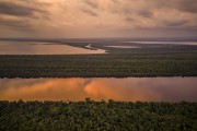 Picture taken with drone of river islands - Anavilhanas National Park  - Manaus city - Amazonas state (AM) - Brazil