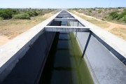 Catingueira Aqueduct - north axis of the Sao Francisco River Transposition - Project of Integration of Sao Francisco River with the watersheds of Northeast setentrional - Mauriti city - Ceara state (CE) - Brazil