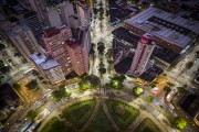 Picture taken with drone of the Raul Soares Square with buildings - Belo Horizonte city - Minas Gerais state (MG) - Brazil