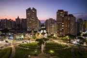 Picture taken with drone of the Raul Soares Square with buildings in the background  - Belo Horizonte city - Minas Gerais state (MG) - Brazil