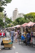 People walking and shopping at Hippie Market - Belo Horizonte city - Minas Gerais state (MG) - Brazil