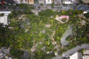 Picture taken with drone of the Americo Renne Giannetti Municipal Park (1897)  - Belo Horizonte city - Minas Gerais state (MG) - Brazil