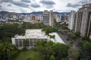 Picture taken with drone of the Americo Renne Giannetti Municipal Park (1897) with buildings in the background - Belo Horizonte city - Minas Gerais state (MG) - Brazil