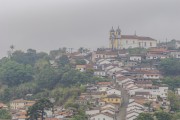 Slope with Matriz Church of Saint Ephigenia (1785) in the background - Ouro Preto city - Minas Gerais state (MG) - Brazil