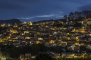 View of the Vila Aparecida neighborhood near the central area of Ouro Preto at night - Ouro Preto city - Minas Gerais state (MG) - Brazil