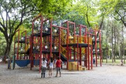 Children playing in the playground on Americo Renne Giannetti Municipal Park (1897)  - Belo Horizonte city - Minas Gerais state (MG) - Brazil
