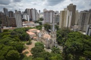 Picture taken with drone of the Church of Nossa Senhora da Boa Viagem (1932) - Belo Horizonte city - Minas Gerais state (MG) - Brazil