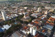 Picture taken with drone of the Saint Peter Mother Church - Mirassol city - Sao Paulo state (SP) - Brazil
