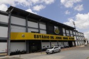 Facade of the Doutor Jorge Ismael de Biasi Stadium - popularly known as Jorjao - Novo Horizonte city - Sao Paulo state (SP) - Brazil